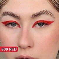 Evpct 3Pcs Black White Red Waterproof Colored Eyeliner Liquid Eye Liner Set Long Lasiting Fine Speed Dry Colorful Liquid Eyeline