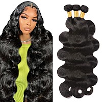 Hellosh Human Hair Bundles Body Wave Bundles Human Hair 100 Unprocessed Brazilian Virgin Hair 3 Bundles Human Hair Body Wave Hu