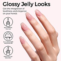 Tomicca Gel Nail Polish Jelly Light Pink Gel Polish Clear Pink Nail Polish Quick Dry Soak Off U V Jelly Nail Polish Colors Lo