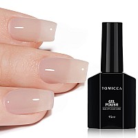 Tomicca Grey Gel Nail Polish 15Ml Jelly Gel Polish Translucent Grey Gel Polish Neutral Nail Polish Quick Dry Soak Off Uv Lig