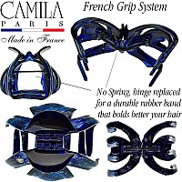 Camila Paris French Octopus Hair Clip Blue 25 Inch Ideal For Thick Curly Wavy Hair Women And Girls Strong Hold No Slip