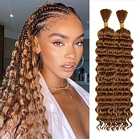 Deep Wave Bulk Hair For Braiding Wet And Wavy Micro Braiding No Weft Faux Deep Wave Braiding Hair Extensions For Box Boho Braids