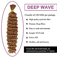 Deep Wave Bulk Hair For Braiding Wet And Wavy Micro Braiding No Weft Faux Deep Wave Braiding Hair Extensions For Box Boho Braids