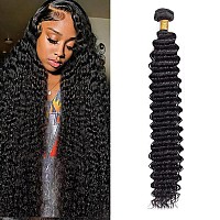 Human Hair Bundles 18Inch 1 Bundles 12A Brazilian Deep Wave 1 Single Bundles Human Hair 100 Unprocessed Virgin Remy Wet And Wav