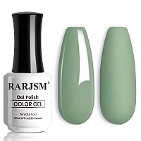 Rarjsm Sage Green Gel Nail Polish Sage Gray Gel Nail Polish 1Pcs 15Ml Green High Pigment Gel Polish Soak Off Uv Led Curing Requi