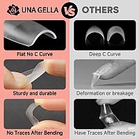 Una Gella Short Square Nail Tips Prebuff Soft Gel X Nail Tips Matte Square False Nails Tips Acrylic Full Cover 504Pcs 15Sizes G