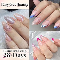 Una Gella Medium Almond Nail Tips Full Matte 504Pcs Soft Gel Almond Shape Nail Tips Half Cover Clear Gel X Tips For Nail Art Pre