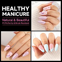 Una Gella Almond Nail Tips 15 Sizes Almond Gel X Nail Tips 312Pcs Full Matte Surface Nail Tips Clear Full Cover Soft Gel Nail