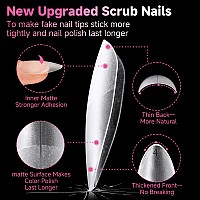 Una Gella Almond Nail Tips 15 Sizes Almond Gel X Nail Tips 312Pcs Full Matte Surface Nail Tips Clear Full Cover Soft Gel Nail