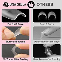 Una Gella Square Gel Nail Tips 312Pcs Matte Full Cover False Nail Tips 15Sizes Square Gel Tips Fake Nails For Nail Extension Nai