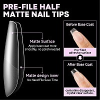 Una Gella Coffin Gel Nail Tips 312Pcs Matte Full Cover False Nail Tips 15Sizes Short Coffin Gel Tips Fake Nails For Nail Extensi