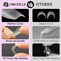 Una Gella Coffin Gel Nail Tips 312Pcs Matte Full Cover False Nail Tips 15Sizes Short Coffin Gel Tips Fake Nails For Nail Extensi