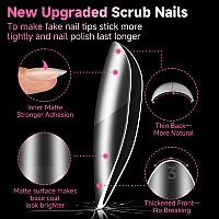 Una Gella Short Almond Nail Tips 312Pcs Short Gel X Nail Tips Almond Shape 15 Sizes Soft Gel Nail Tips Full Matte Surface Clea