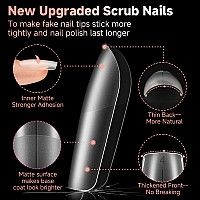 Una Gella Nail Tips Short Square False Nails Tips Matte 312Pcs 15Sizes Gel Nail Tips Full Nail Tips For Nail Extension Square Na