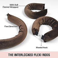 Blinkeen Heatless Hair Curler Flexi Rods With Hook 1 Count Pack Of 2 Brown All Hair Types Cylinder Curling Volumizing