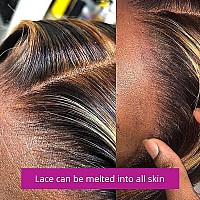 Haha Black Brown Highlight Ombre Lace Front Wig Human Hair Honey Blonde Highlight Lace Front Wig Pre Plucked Glueless Body Wave