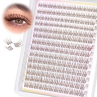 Brown Lash Clusters Wispy Eyelash Clusters Eyelash Extensions Natural Cluster Lash Extensions 168Pcs Cd Curl Diy Individual Lash