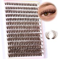 Brown Lash Clusters Eyelash Extensions 280Pcs Fluffy Eyelash Clusters Lash Extensions 816Mm D Curl Wispy Individual Lashes