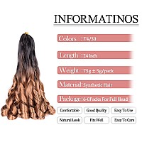 Luoyudu Ombre Braiding Hair Pre Stretched 24 Inch 2 Packs 430 French Curl Braiding Hair 75Gpack Curly Braiding Hair For Black