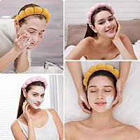 Ztomine Headbands For Washing Face Set Of 2 Terry Cloth Spa Headband For Facial Makeup Skincare Puffy Headbands For Face W