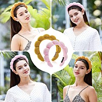 Ztomine Headbands For Washing Face Set Of 2 Terry Cloth Spa Headband For Facial Makeup Skincare Puffy Headbands For Face W