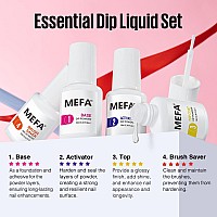 Mefa Dip Powder Nail Kit Pink Blue Purple White Black Red 32 Multicolors Dipping Powder With Base Top Coat Activator Brush Save