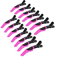 Ondder 14 Pcs Black Pink Large Alligator Hair Clips For Styling Sectioning Coloring Cutting Hair Accessories For Women Men G