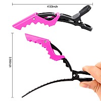 Ondder 14 Pcs Black Pink Large Alligator Hair Clips For Styling Sectioning Coloring Cutting Hair Accessories For Women Men G