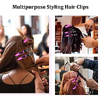 Ondder 14 Pcs Black Pink Large Alligator Hair Clips For Styling Sectioning Coloring Cutting Hair Accessories For Women Men G