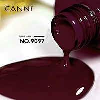 Canni Dark Red Gel Nail Polish 1Pcs Burgundy Red Gel Polish Deep Red Color Nail Polish Gel High Gloss Soak Off U V Gel Nail Fre