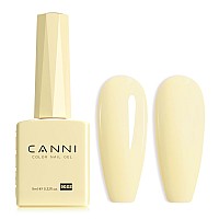 Canni Pastel Yellow Gel Nail Polish 1Pcs Pale Light Yellow Gel Polish Butter Neon Yellow Color Nail Polish Gel High Gloss Soak