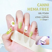 Canni Pastel Green Gel Nail Polish 1Pcs Macaron Lime Sage Light Green Gel Polish Bringt Mint Green Color Nail Polish Gel High G