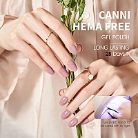 Canni Nude Gel Nail Polish 1Pcs Nude Pink Gel Polish Light Purple Color Nail Polish Gel High Gloss Soak Off U V Gel Nail French