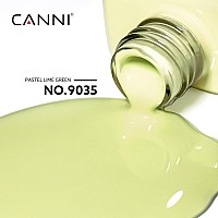 Canni Pastel Green Gel Nail Polish 1Pcs Sage Light Green Gel Polish Lime Mint Green Color Nail Polish Gel High Gloss Soak Off U