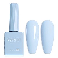 Canni Light Blue Gel Nail Polish 1Pcs Baby Blue Gel Polish Pastel Blue Color Nail Polish Gel High Gloss Soak Off U V Gel Nail F