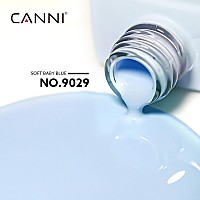 Canni Light Blue Gel Nail Polish 1Pcs Baby Blue Gel Polish Pastel Blue Color Nail Polish Gel High Gloss Soak Off U V Gel Nail F