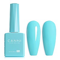 Canni Pastel Blue Gel Nail Polish 1Pcs Light Blue Gel Polish Baby Blue Dark Color Nail Polish Gel High Gloss Soak Off U V Gel N