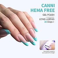 Canni Pastel Blue Gel Nail Polish 1Pcs Light Blue Gel Polish Baby Blue Dark Color Nail Polish Gel High Gloss Soak Off U V Gel N