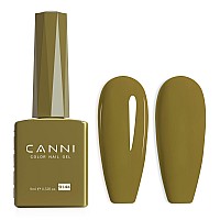 Canni Olive Green Gel Nail Polish 1Pcs Pastel Lime Sage Light Green Gel Polish Bringt Mint Green Color Nail Polish Gel High Glo