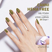 Canni Olive Green Gel Nail Polish 1Pcs Pastel Lime Sage Light Green Gel Polish Bringt Mint Green Color Nail Polish Gel High Glo