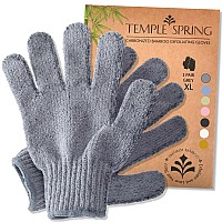 Temple Spring Exfoliating Gloves Rayon Bamboo Bathshower Gloves Bath Gloves For Shower Exfoliating And Ingrown Hairdead Ski