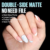 Tomicca Almond Nail Tips Short Gel X Nails 360Pcs Soft Gel Nail Tips Double Sided Matte Full Cover Tips Clear Acrylic Press