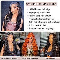 Caijuxing 13X6 Body Wave Lace Front Wigs Human Hair Hd Lace Frontal Wigs Human Hair Glueless Wigs Human Hair Pre Plucked For Wom