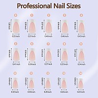 Misssix Deep French Gel Nail Tips 150Pcs French Tip Press On Nails Long Square Pink No Need To File 3 In 1 Tips Prelasting F