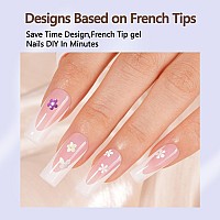 Misssix Deep French Gel Nail Tips 150Pcs French Tip Press On Nails Long Square Pink No Need To File 3 In 1 Tips Prelasting F