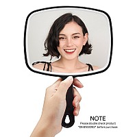 Omiro Hand Mirror Large Black Handheld Mirror With Handle 74 W X 103 L