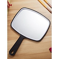 Omiro Hand Mirror Large Black Handheld Mirror With Handle 74 W X 103 L