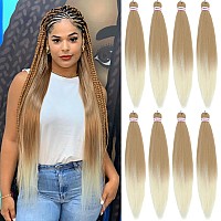 Ombre Braidng Hair 26 Inch 8 Packs Prestretched Braiding Hair Pre Stretched Hair For Braiding Yaki Texture Synthetic Hair For