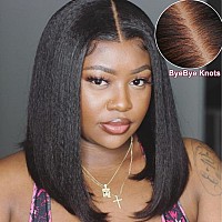 Beauty Forever 7X5 Bye Bye Knots Wear And Go Wig Yaki Straight Pre Cut Lace Bob Wigs Human Hair Lace Closure Wig Pre Plucked Ea