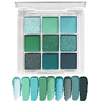 Meicoly Glitter Green Eyeshadow Palettegreen Eye Shadowlong Lasting Shimmer Eye Makeup Paletteshimmer Matte Shade Eyelid Colo